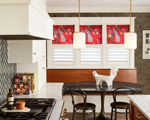 Resolve to Redecorate: Aimee's Home Remodel | Part 4: Kitchen & Back Entry | Diamante Gold wallpaper | Laundry Studio | Hygge & West