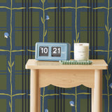Sweet Pea Plaid Wallpaper