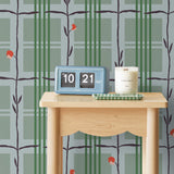 Sweet Pea Plaid Wallpaper