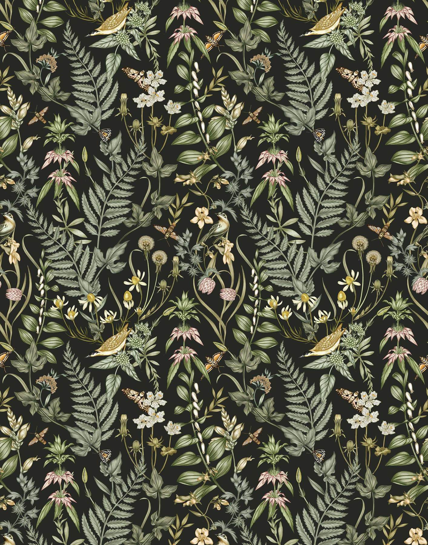 Secret Garden (Ebony) wallpaper