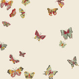 Butterflies (Parchment) featuring red, sage and mustard butterflies on a cream background | Nathalie Lete + Hygge & West