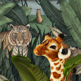 Bengal Sunrise wallpaper mural with Tigers and Monkeys inspired by The Jungle Book