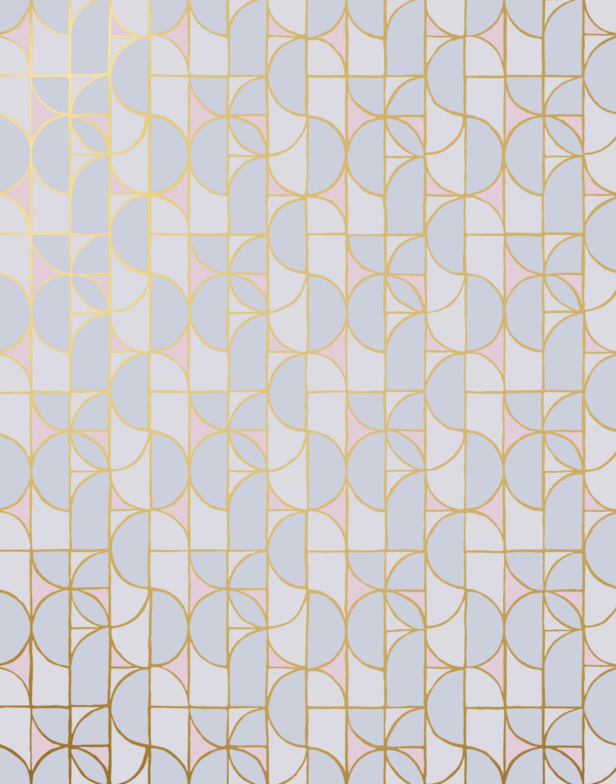Slice (Mist) wallpaper with gold lines