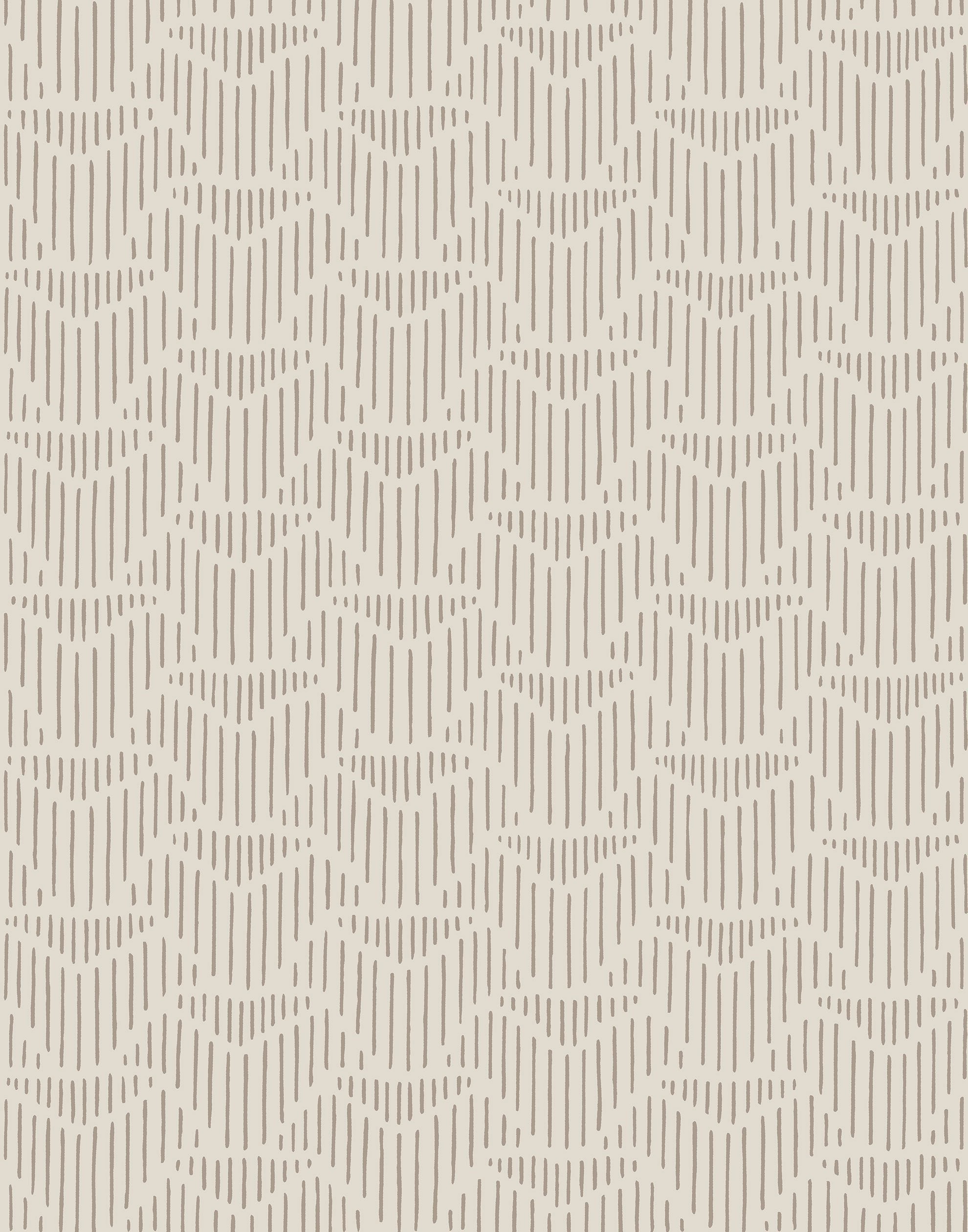 Palma (Sand) wallpaper featuring light tan background with taupe gray geometric pattern