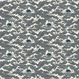 Amity Sunset (Ink) Wallpaper with dark blue and off white illustrations depicts scenes from the iconic movie Jaws and was created in collaboration with Universal | Hygge & West